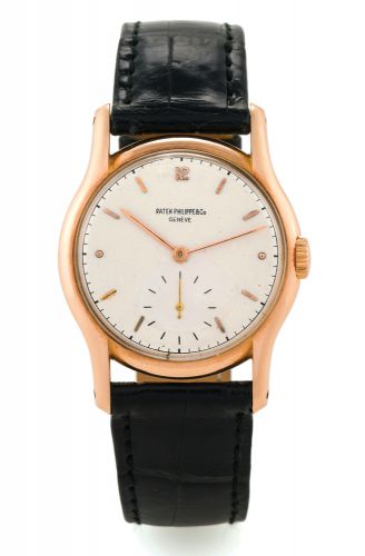 PATEK PHILIPPE REF. 2406 - PINK GOLD.Patek Philippe Co, Genève, No. 961209, case No..648310, Ref. 2406. Made circa 1948..Fine and rare, 18K pink gold wristwatch.