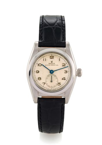 ROLEX, REF. 2764, OYSTER PERPETUAL CHRONOMETRE.Rolex, Oyster Perpetual Chronometre, case No. 107311, Ref. 2764..Made in the 1940's..Fine, tonneau-shaped, self-winding, water-resistant, stainless steel.Chronometer wristwatch