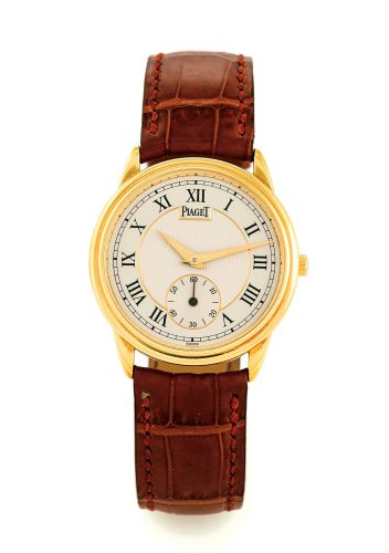 PIAGET GOUVERNEUR.Piaget Genève, Gouverneur, No. 604904, Ref. 15968. Sold on December 21st, 1995..Fine, 18K yellow gold wristwatch with an 18K yellow gold Piaget buckle..Accompanied by the original warranty, instruction manual and service warranty.dated 2