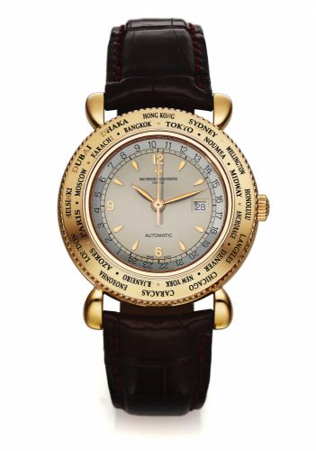 VACHERON CONSTANTIN REF. 48250.EVASION WORLD TIME PINK GOLD.Vacheron Constantin, Genève, Automatic, No. 93 / 100, case No..739825, Ref. 48250. Made in a limited edition of 100 pieces in 2003..Fine and rare, center seconds, self-winding, water-resistan