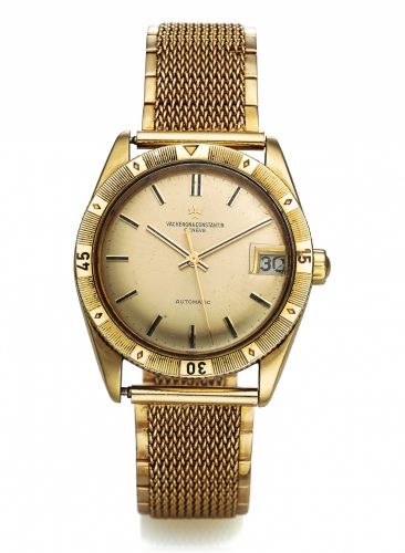 VACHERON CONSTANTIN.REF. 6782 THUNDERBIRD YELLOW GOLD.Vacheron Constantin, Genève, Automatic, movement.No. 6443780, case No. 472374, Ref. 6782. Made circa 1965..Very fine and rare, center seconds, self-winding, water-.resistant, 18K yellow gold wristw