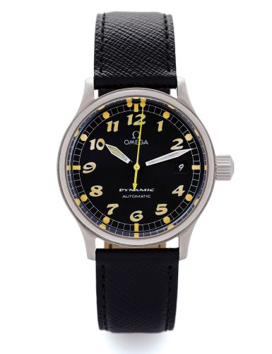 OMEGA DYNAMIC.Omega, Genève, Dynamic, Automatic, No. 49704952 Ref. ST 166.0310. Made circa 1990..Fine, water-resistant, center seconds, self-winding.stainless steel wristwatch with date and a stainless steel.Omega buckle..Dial, case and movement signed.