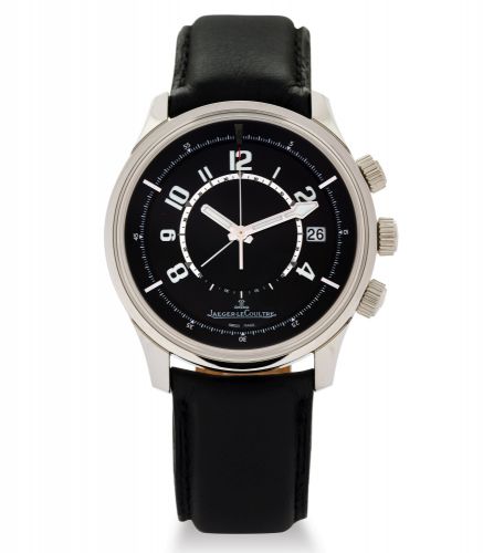 JAEGER-LECOULTRE AMVOX1.SPECIAL EDITION FOR ASTON MARTIN.Jaeger LeCoultre, Aston Martin AMVox 1, Alarm, No. 0073.Ref. 190.8.97. Made circa 2005..Fine, large, center seconds, water-resistant, self-winding, stainless.steel wristwatch with three crowns, alar