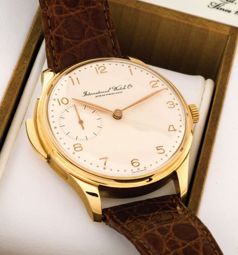 IWC PINK GOLD PORTUGUESE - REPETITION MINUTES, FIRST GENERATION.IWC, International Watch Co., Schaffhausen, Portuguese - Répétition Minutes, No. 035/250, movement.No. 2495186, case No. 2597114, Ref. 5240. Made in a limited edition of 250 pieces in pink go