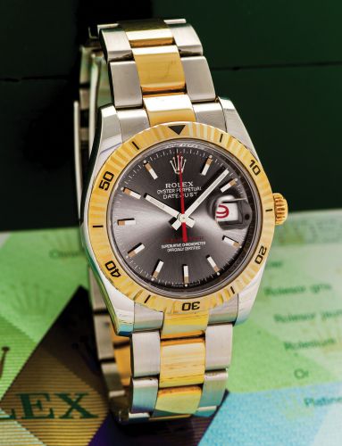 ROLEX DATEJUST, REF 116263, STEEL AND YELLOW GOLD.Rolex, Oyster Perpetual Datejust, Turn-O-Graph, Superlative Chronometer.Officially Certified, case No. F705675, Ref. 116263. Sold in.July 2005..Fine, center seconds, self-winding, water-resistant stainless