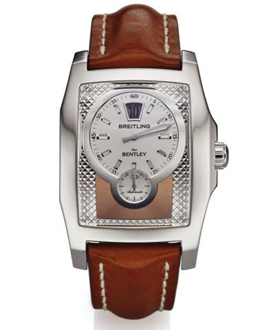 BREITLING REF. A28362 FOR BENTLEY JUMP HOUR.Breitling, For Bentley, Flying B Chronometer, Officially Certified.Chronometer, case No. 2154598, Ref A28362. Made circa 2006..Fine, oversized, rectangular curved, jump-hour, self-winding, water-.resistant, stai