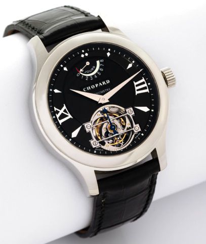 CHOPARD LUC QUATTRO TOURBILLON PLATINUM.Chopard, Genève, L.U.C 1.02 Quattro Tourbillon, No. 043/100, movement No. 100047.case No. 1071627, Ref. 16/91869. Made in a limited edition of 100 pieces circa 2006..Very fine and rare, water-resistant, platinum Chr