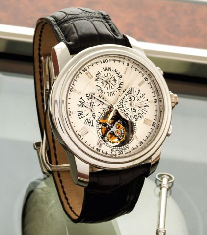 BLANCPAIN TOURBILLON QUATTRO LIMITED PLATINUM.Blancpain, Le Brassus Tourbillon Quattro, No. 50/50, movement No. 012, Ref. 4289Q. Made in a limited edition.of 50 pieces in 2006..Very fine and rare, large, self-winding, water-resistant, platinum wristwatch 