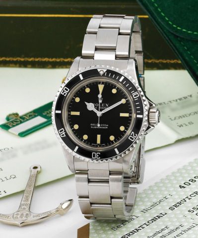 ROLEX REF. 5514 COMEX.Rolex, Oyster Perpetual, Submariner 660 ft = 200m, case No. 4089844.Ref. 5514/5513. Made for COMEX in 1972..Fine and very rare, center seconds, self-winding, water-resistant, stainless steel.diver's wristwatch with helium escape valv