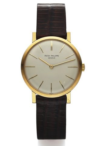 PATEK PHILIPPE REF. 3426 YELLOW GOLD.Patek Philippe, Genève, No. 798911, case No. 2643646, Ref. 3426..Made in the 1960s..Fine and rare, thin, manual winding, 18K yellow gold wristwatch..Accompanied by a box.