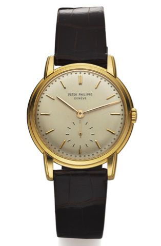 PATEK PHILIPPE REF. 2484 YELLOW GOLD.Patek Philippe, Genève, movement No. 743409, case No. 686935.Ref. 2484. Made circa 1953..Very fine and rare, 18K yellow gold wristwatch. Accompanied by.a box.