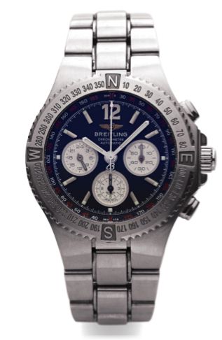 BREITLING REF. A39363 CHRONOMETER AUTOMATIC HERCULES STEEL.Breitling, Chronometer Automatic,Hercules case No.676369, Ref. A 42362. Made circa 2002..Fine water-resistant, self-winding, stainless steel.Chronometer wristwatch with oval button chronograph.reg