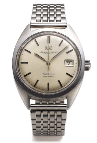 IWC REF. 811 YACHT CLUB STEEL.International Watch Co., Schaffhausen, Yacht Club, Automatic,.case No. 1931502, Ref. R 811AD. Made in the 1960's..Fine and rare, tonneau-shaped, center seconds, self-winding.with Pellaton system, water-resistant, stainless st