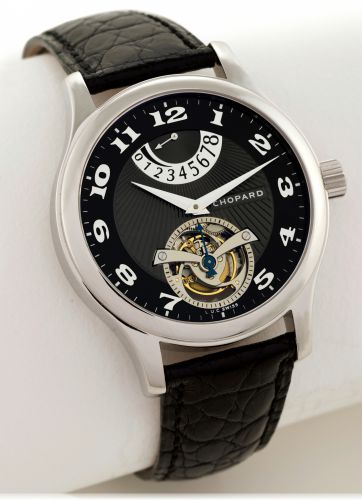 CHOPARD LUC QUATTRO TOURBILLON 18K WHITE GOLD.Chopard, Genève, L.U.C 1.02 Quattro Tourbillon, No. 015/100, movement No. 101711, case No..1219236, Ref. 16/1906. Made in a limited edition of 100 pieces circa 2006..Very fine and rare, water-resistant, 18k wh