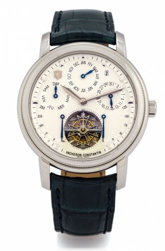VACHERON CONSTANTIN SAINT-GERVAIS.TOURBILLON PERPETUAL CALENDAR PLATINUM.Vacheron Constantin, Genève, Saint-Gervais, No. 12, movement No. 973011.case No. 81479, Ref. 80251/00P-9139. Made to mark the occasion of the.Quarter Millennium of Vacheron Constan