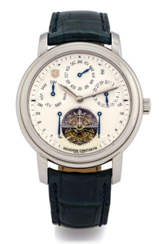 VACHERON CONSTANTIN SAINT-GERVAIS.TOURBILLON PERPETUAL CALENDAR PLATINUM.Vacheron Constantin, Genève, Saint-Gervais, No. 12, movement No. 973011.case No. 81479, Ref. 80251/00P-9139. Made to mark the occasion of the.Quarter Millennium of Vacheron Constan