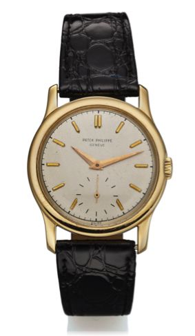 PATEK PHILIPPE REF. 2449 YELLOW GOLD.Patek Philippe Cie, No. 938532, case No. 670634, Ref. 2449..Production of this reference started in 1948..Very fine and rare, 18K yellow gold wristwatch.