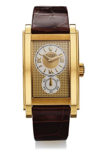 ROLEX CELLINI REF. 5440 YELLOW GOLD.Rolex, Cellini, Prince, case No. D780312, Ref. 5440/8. Made in 2005..Very fine, large, aerofoil shaped, 18K yellow gold Chronometer wristwatch with an 18K yellow gold Rolex double deployant clasp. Accompanied by origina
