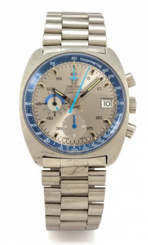 OMEGA, REF. 176.007, SEAMASTER AUTOMATIC.CHRONOGRAPH, STEEL.Omega, Seamaster Automatic chronograph, No. 31649659.Ref. 176.007. Made in the 1970s..Fine and rare, tonneau-shaped, self-winding, water-resistant.stainless steel wristwatch with round button chr