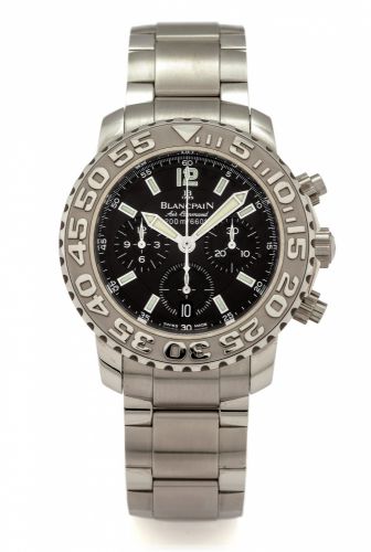 BLANCPAIN AIR COMMAND STEEL.Blancpain, Air Command - 200m/660ft, Trilogy.Collection, case No. 17, Ref. 2285 F. Made in the late.1990's..Fine, self-winding, water-resistant, stainlesssteel.wristwatch with date, round button fly-back.chronograph, registers,