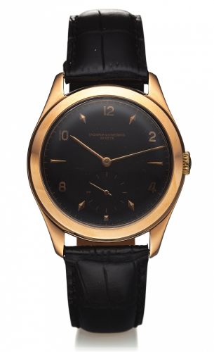 VACHERON CONSTANTIN REF. 4600 PINK GOLD.Vacheron Constantin, Genève, No. 487601, case No. 317425.Ref. 4600. Made in the 1950s..Very fine and rare, 18K pink gold wristwatch.