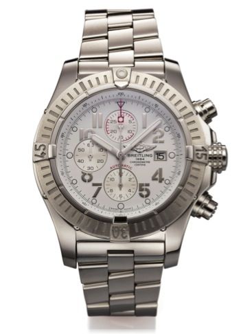 BREITLING REF. A13370 SUPER AVENGER.CHRONOGRAPH CHRONOMETER STEEL.Breitling Genève, Super Avenger, Automatic, No. 2586217.Ref. A13370. Made circa 2007..Fine, self-winding, stainless steel aviator's Chronometer wristwatch with date, round button chronograp