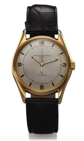 VACHERON CONSTANTIN REF. 4906 YELLOW GOLD.Vacheron Constantin, Genève, Automatic, No. 496968, case.No. 339007, Ref. 4906. Made in the 1950s..Very fine, water resistant, center seconds, self-winding, 18K.yellow gold wristwatch with an 18K yellow gold V