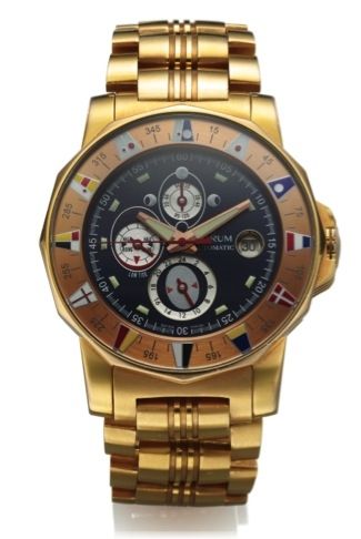 CORUM REF. 977.630.55 ADMIRALS CUP.CHRONOMETER YELLOW GOLD.Corum Admiral's Cup, Certified Chronometer, Automatic, case No..799087, Ref. 977.630.55. Made circa 2004..Fine and unusual, dodecagonal, center seconds, self-winding.water-resistant, 18K yellow go