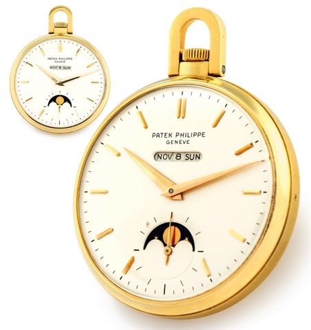 PATEK PHILIPPE REF. 725, AMERICAN DIGITAL.PERPETUAL CALENDAR YELLOW GOLD.Patek Philippe, Genève, movement No. 931098, case No. 691638. Ref. 725. Made in 1951..Extremely fine and very rare, 18K yellow gold, keyless dress watch with linear digital.perpetual