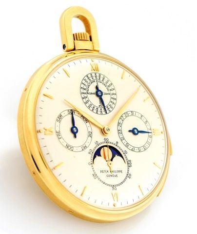 PATEK PHILIPPE REF. 699 MINUTE REPEATER PERPETUAL CALENDAR.WITH SPECIAL ORDER OUTER PROTECTING CASE.Patek Philippe, Genève, No. 861351, case No. 681109, Ref. 699. Made in 1953, sold on.March 2nd 1955..Extremely fine and very rare, keyless, minute-repeat