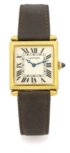 CARTIER TANK OBUS LADY'S REF. 1630 2 QUARTZ YELLOW GOLD A fine quartz 18K yellow gold lady's wristwatch.