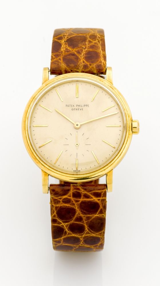 PATEK PHILIPPE, REF. 3429, YELLOW GOLD A fine, self-winding, waterproof 18k yellow gold wristwatch.