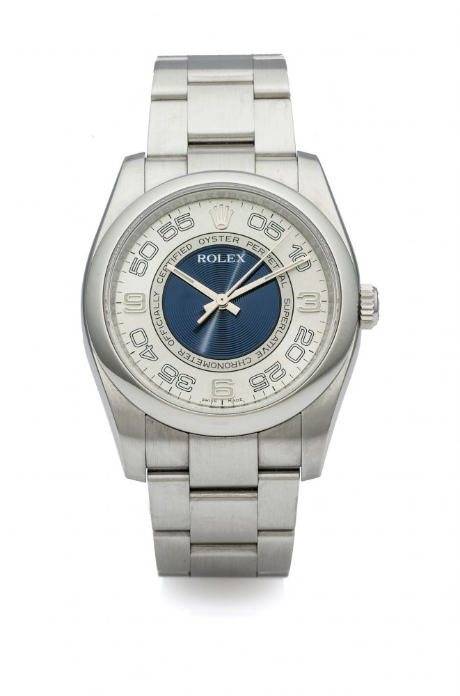 ROLEX OYSTER PERPETUAL REF. 116000 STEEL Very fine, self-winding, stainless steel wristwatch.