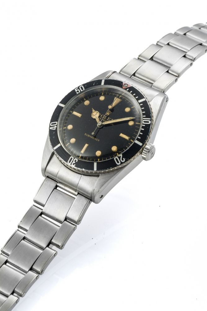 ROLEX SUBMARINER REF. 6205 STEEL Very fine and rare, self-winding, stainless steel diver's wristwatch.