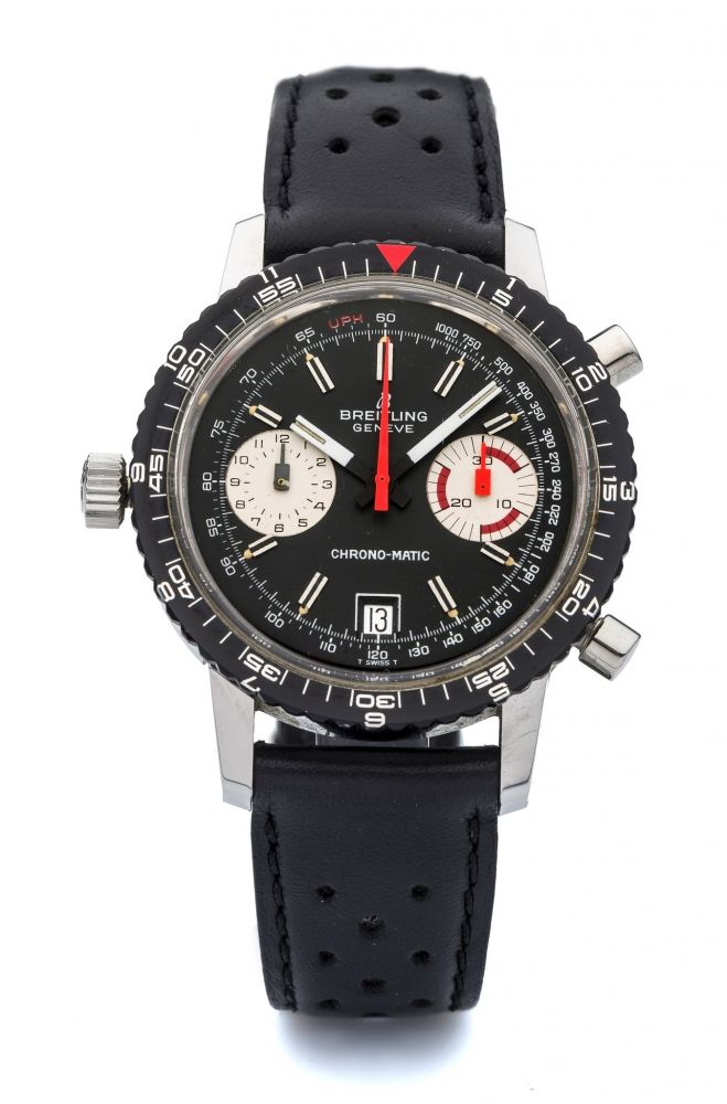 BREITLING, REF. 2110, CHRONO-MATIC A fine, attractive, self-winding chronograph wristwatch with date.