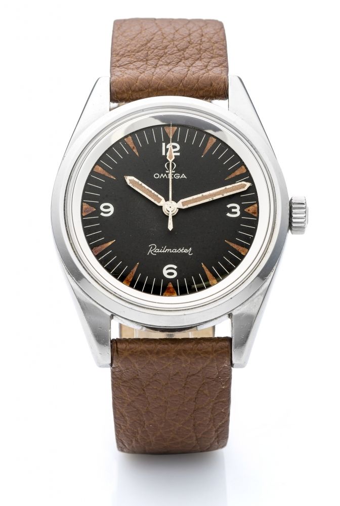 OMEGA, REF. ST. 135.004, RAILMASTER A fine and rare, oversize, manual wind, anti-magnetic wristwatch.