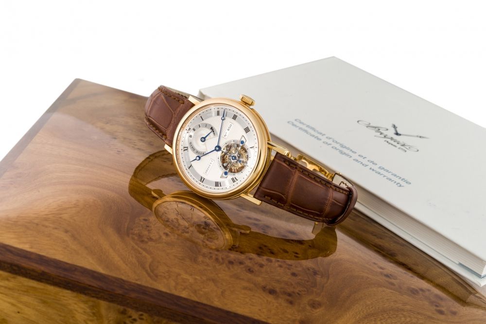 BREGUET, REF. 5317, 5 DAYS POWER RESERVE TOURBILLON A very fine and attractive, self-winding, 18k pink gold tourbillon wristwatch with five day power reserve.