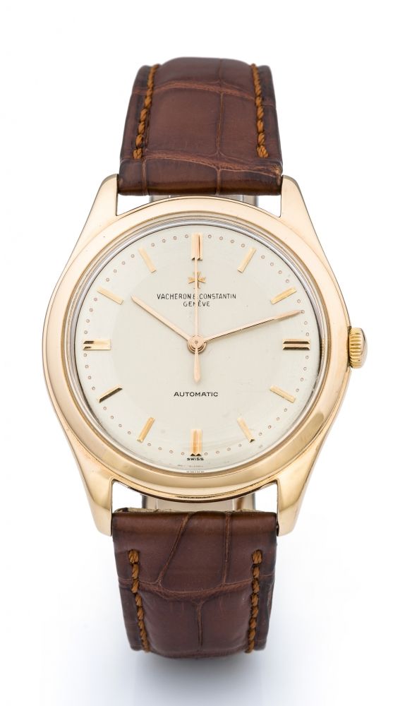 VACHERON CONSTANTIN, REF. 4870, PINK GOLD A fine, self-winding, 18k pink gold center-seconds waterproof wristwatch.