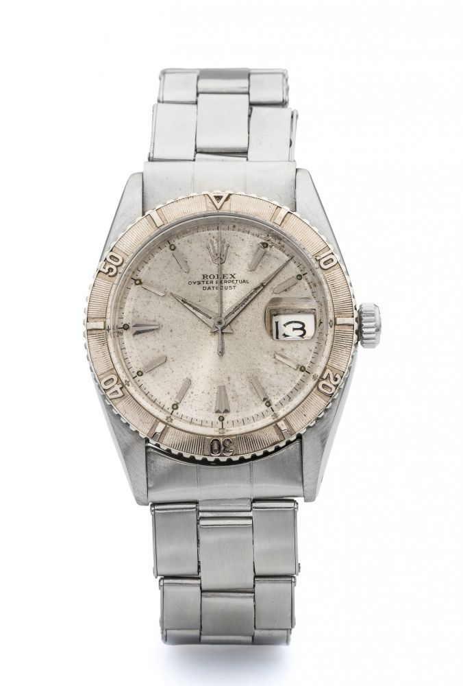 ROLEX, REF 6609, THUNDERBIRD, STEEL A fine, self-winding, stainless steel wristwatch with date.