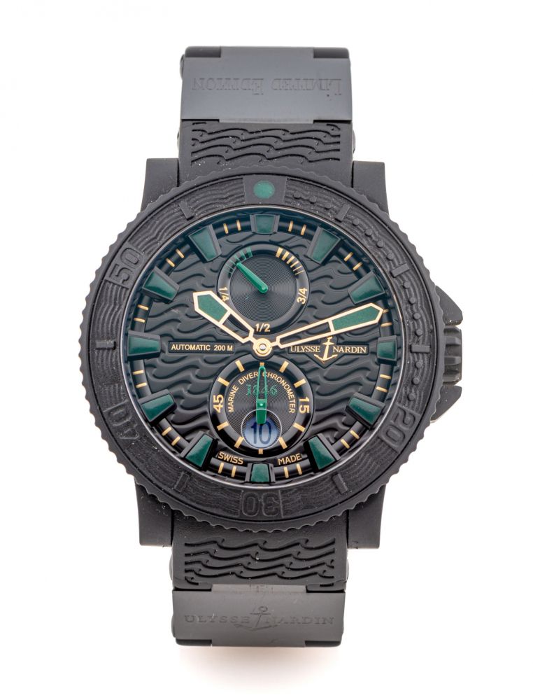 ULYSSE NARDIN, MARINE DIVER, No. 090/250, RUBBER AND STEEL
