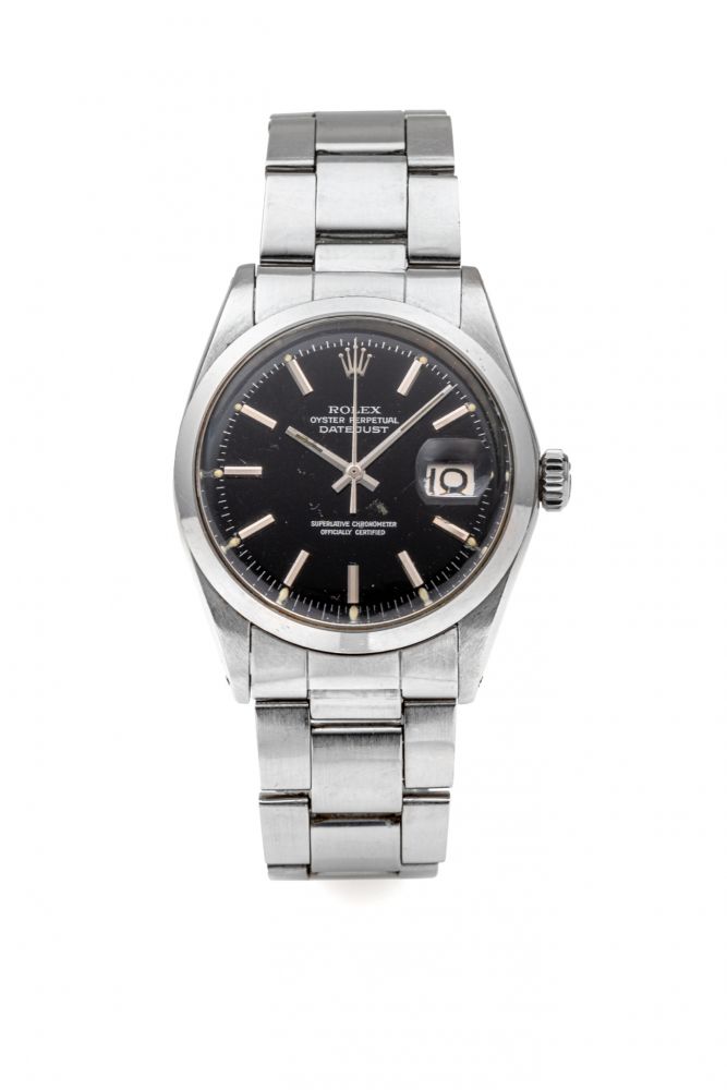 ROLEX, REF. 1600, DATEJUST, BLACK DIAL