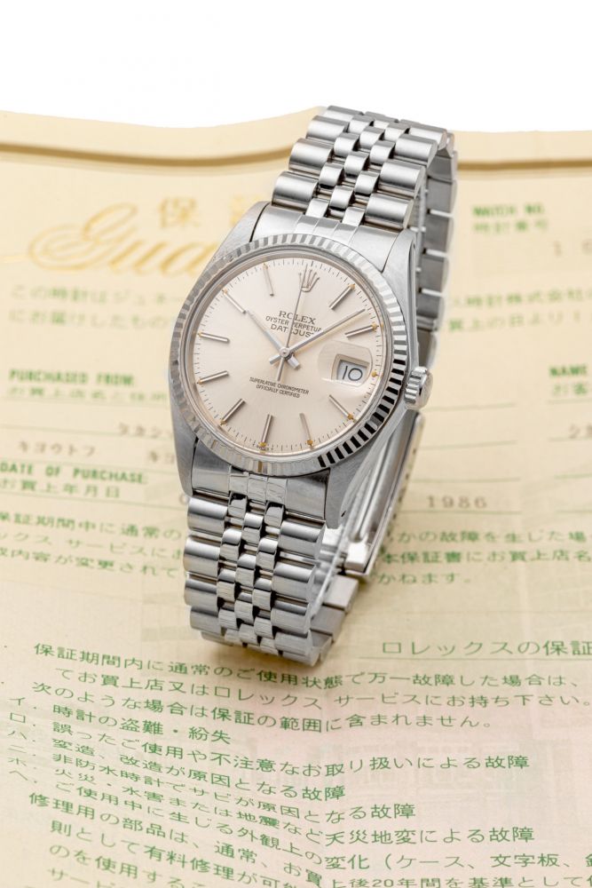 ROLEX, REF. 16014, DATEJUST, ORIGINAL WARRANTY