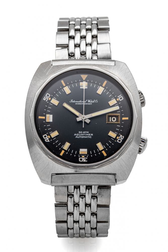IWC, REF. 816, AQUATIMER, 2 CROWNS, STEEL