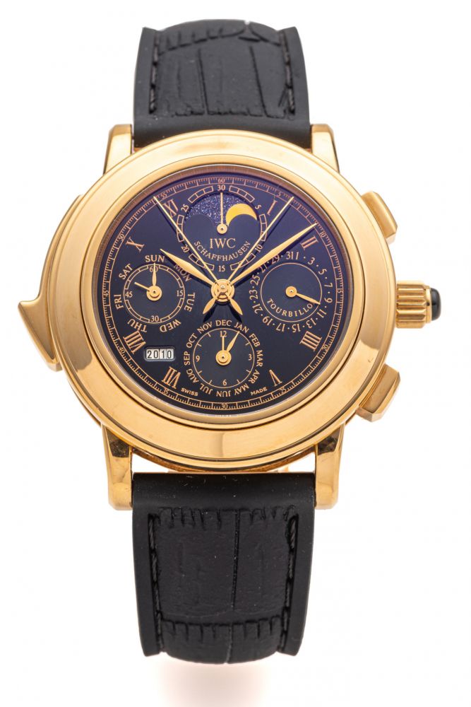 IWC, REF. 1868, DESTRIERO, TOURBILLON MINUTE REPEATING PERPETUAL CALENDAR SPLIT-SECOND CHRONOGRAPH, PINK GOLD