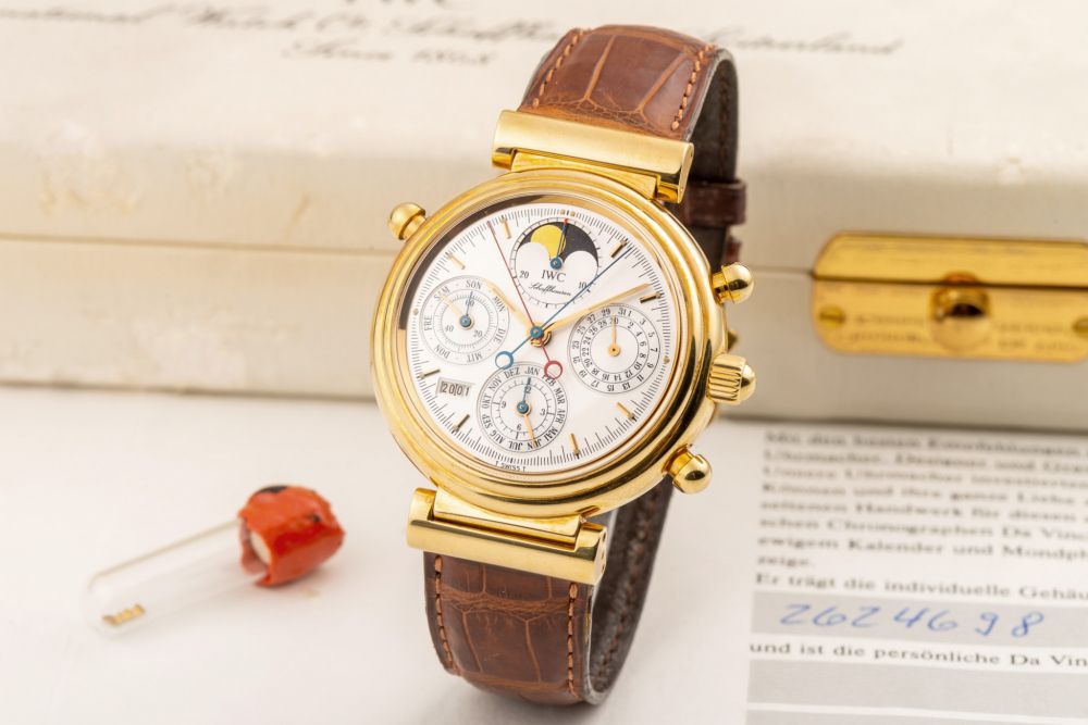 IWC, DA VINCI, PERPETUAL CALENDAR CHRONOGRAPH, SPLIT-SECONDS, GOLD