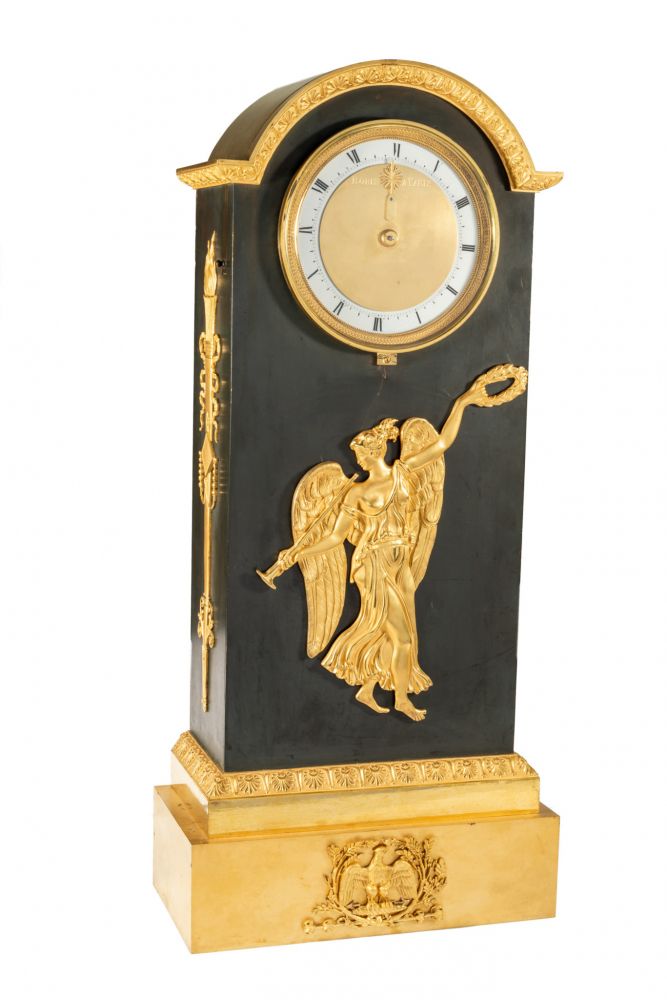 ROBIN, PENDULE BORNE, VERTICAL REVOLVING DIAL, BRASS