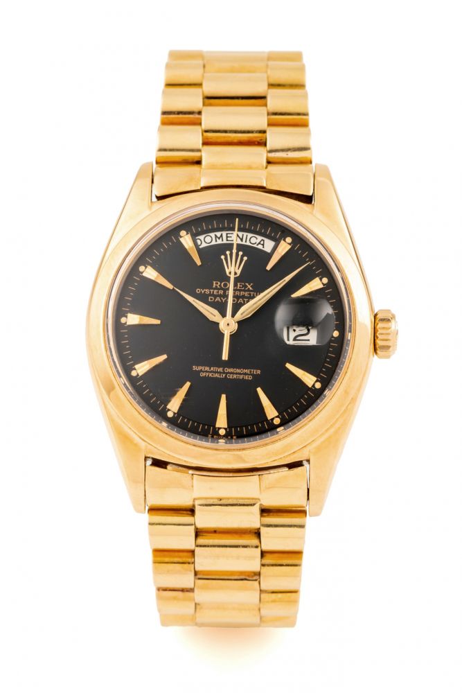 Rolex Day-Date yellow gold with black dial