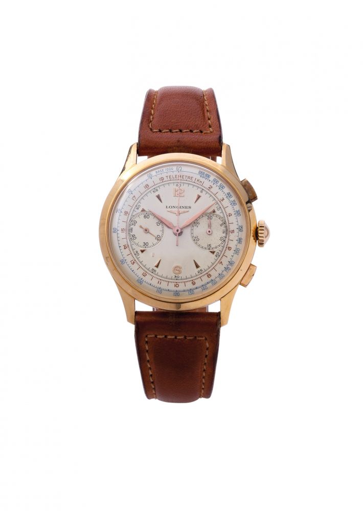 LONGINES, 30 CH CHRONOGRAPH, PINK GOLD