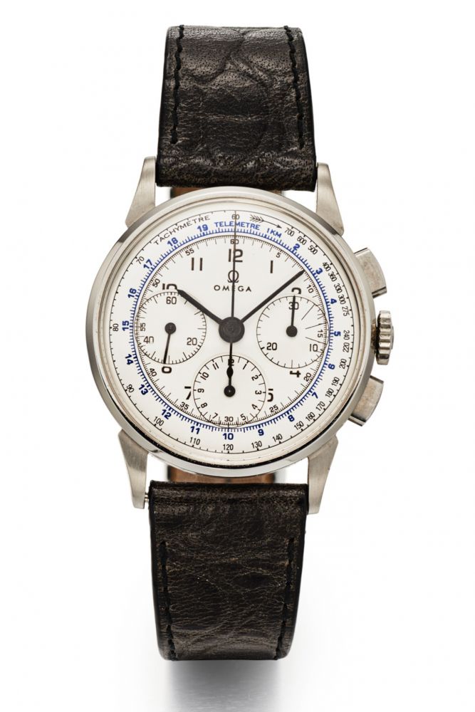 OMEGA REF. 2277-1, CHRONOGRAPH, MINUTE AND HOUR RECORDERS. STAINLESS STEEL