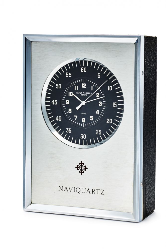 PATEK PHILIPPE REF. 1202 E, MARINE CHRONOMETER, “NAVIQUARTZ”. ALUMINIUM AND CHROMIUM-PLATED METAL